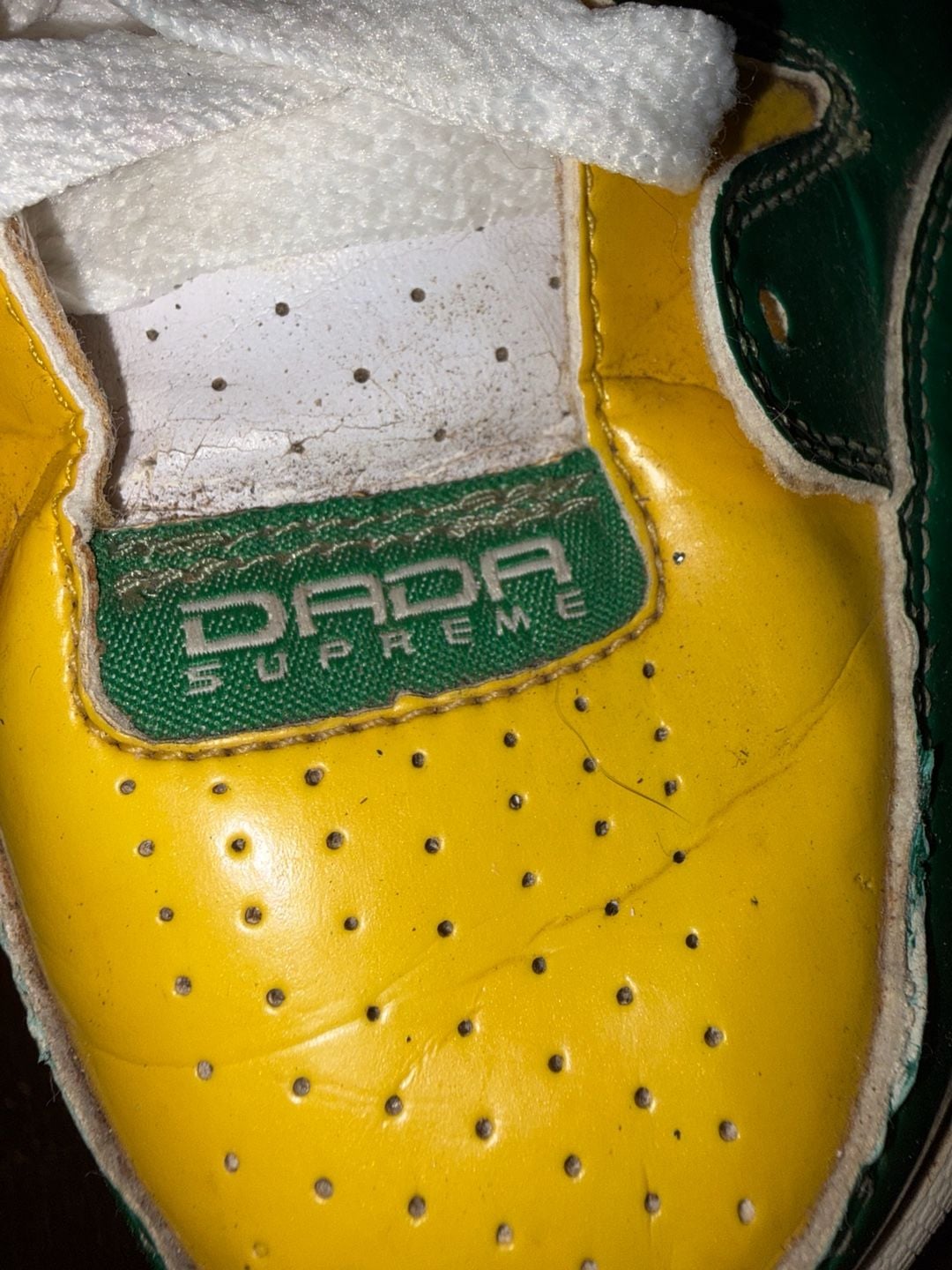 Dada Supreme Green Yellow Retro Basketball Skate Sneakers Men’s 9.5 Y2K 9