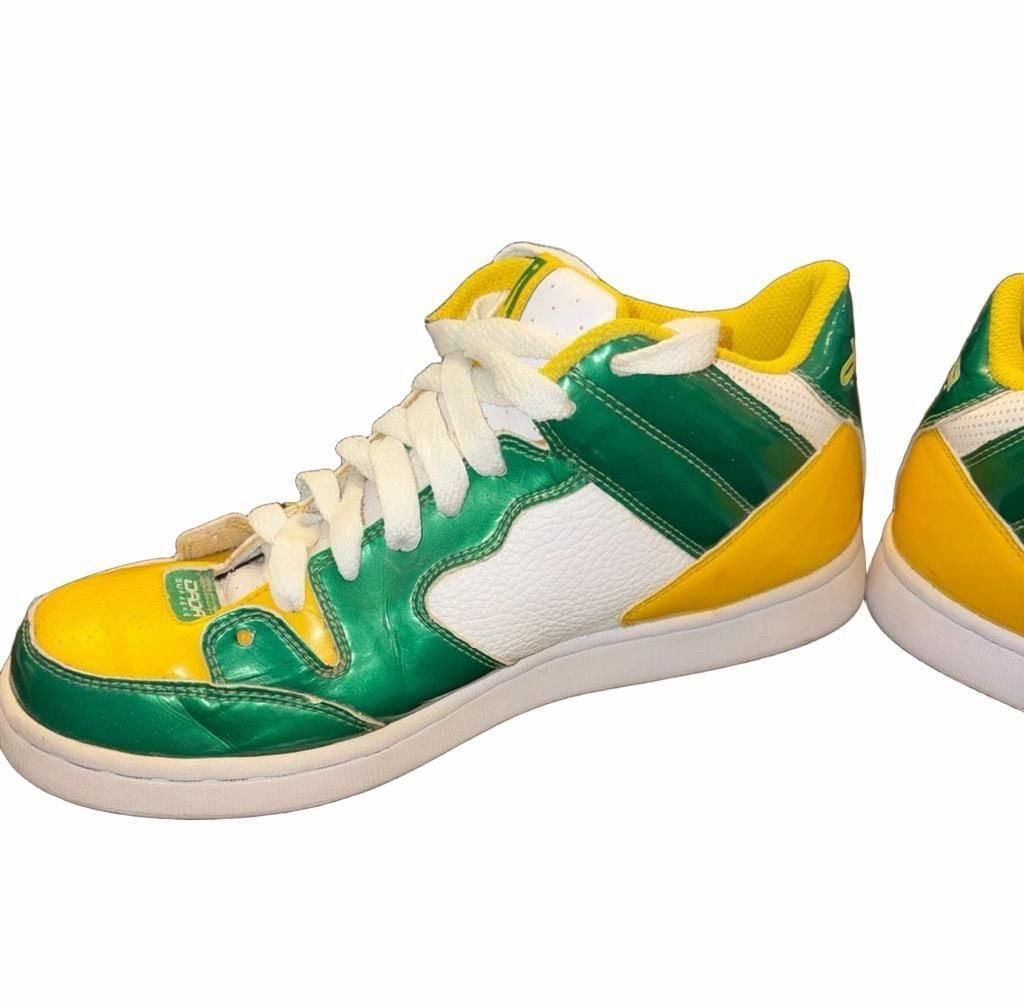 Dada Supreme Green Yellow Retro Basketball Skate Sneakers Men’s 9.5 Y2K 4