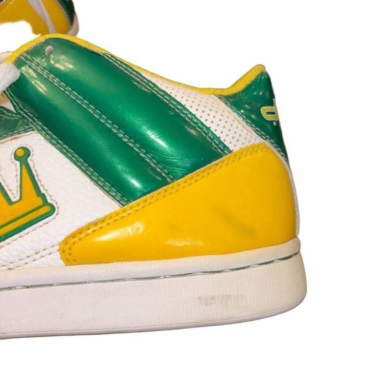 Dada Supreme Green Yellow Retro Basketball Skate Sneakers Men’s 9.5 Y2K 7