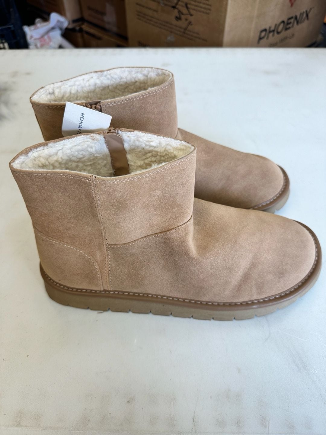 Universal Thread Short Boots Size 10 Tan Suede 5