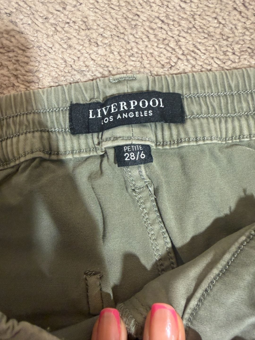 Liverpool Los Angeles Skirt Size 28/6 Green Utility (0034) 4