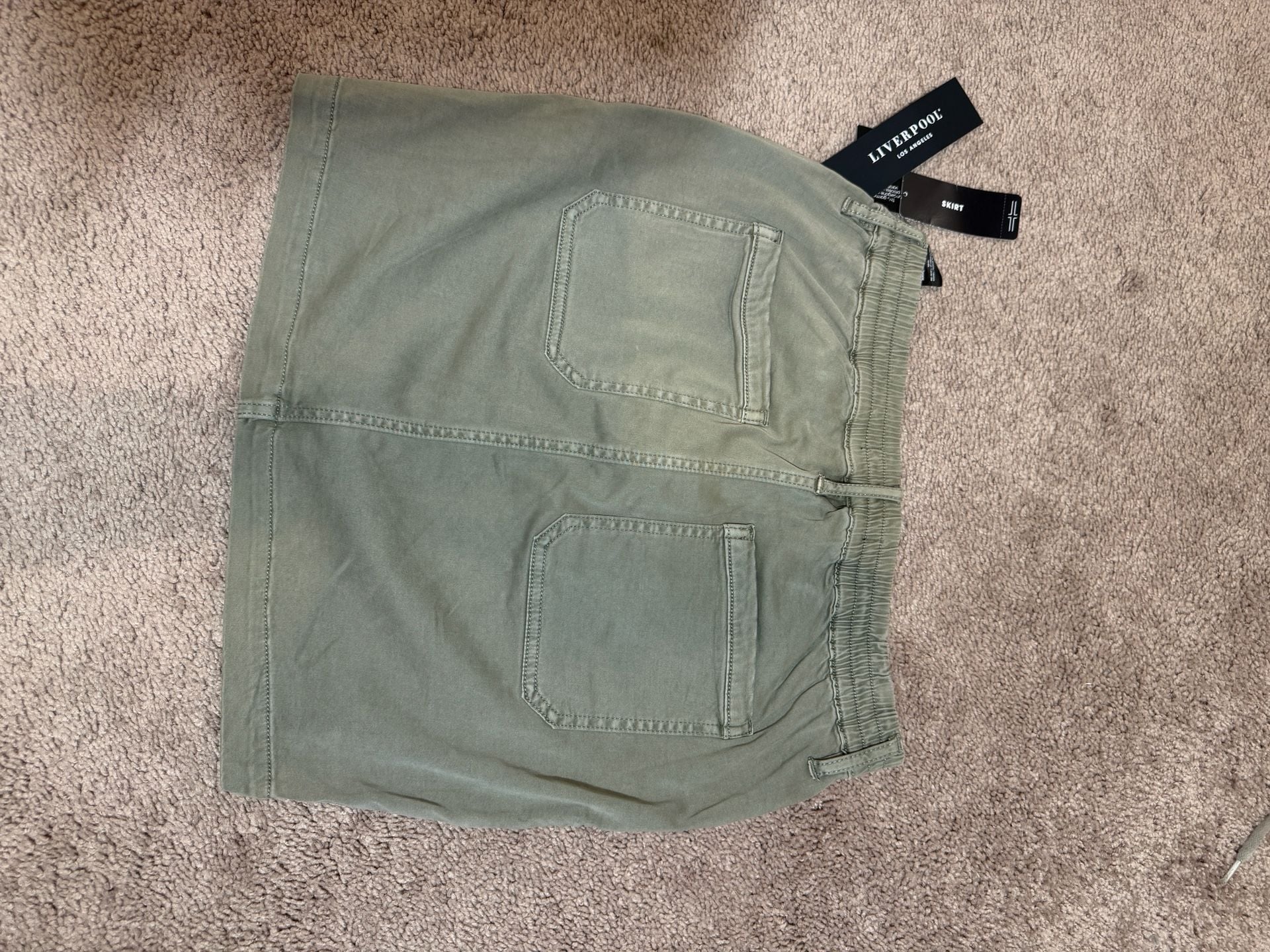 Liverpool Los Angeles Skirt Size 28/6 Green Utility (0034) 6