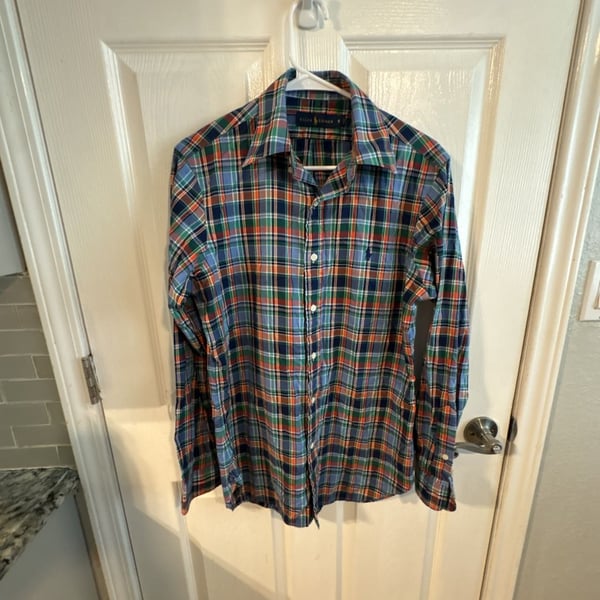 Ralph Lauren Plaid Button Down Shirt Size S Multicolor Long Sleeve