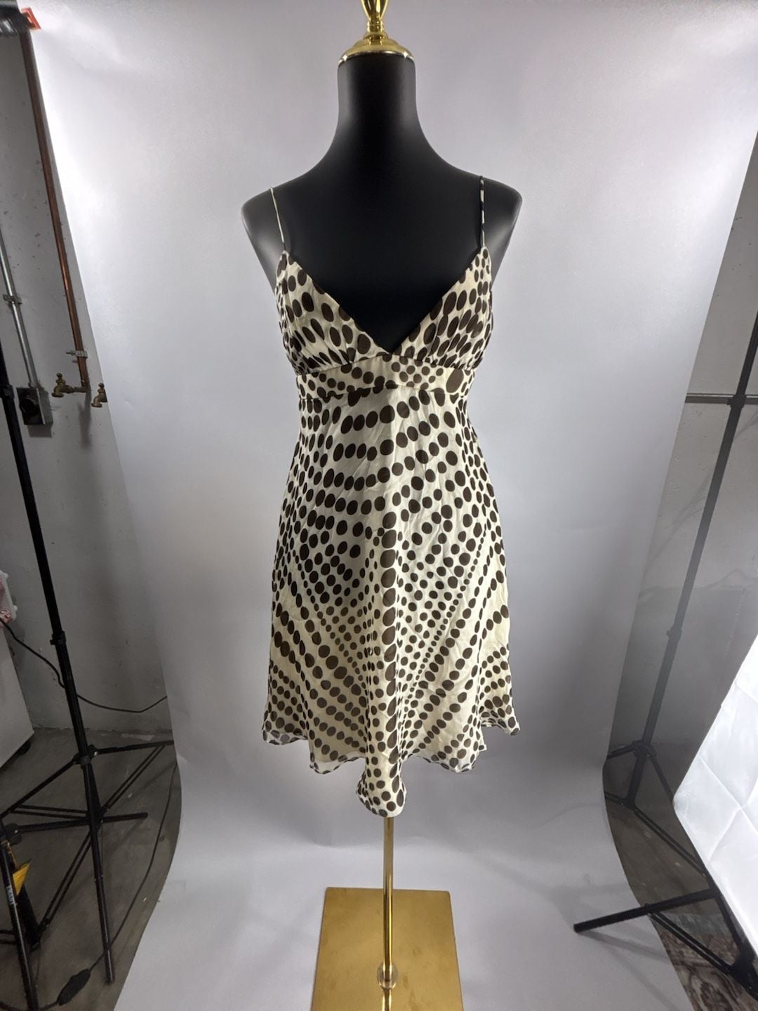 Milly Silk Dress Size 2 Polka Dot Slip Dress 2
