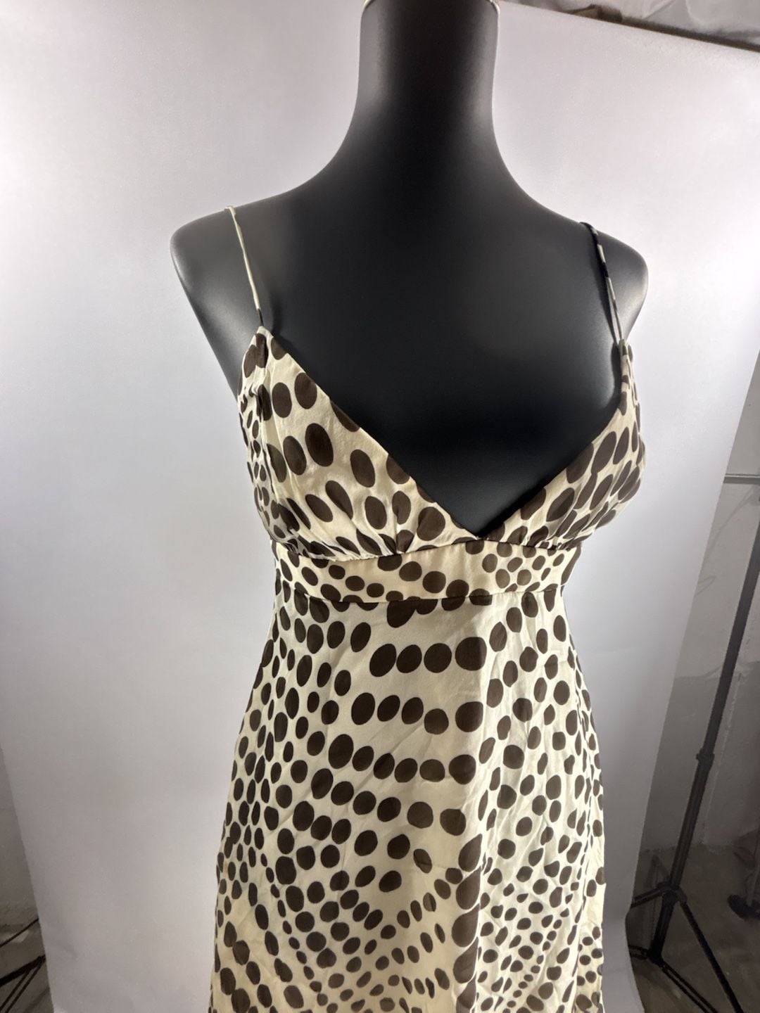 Milly Silk Dress Size 2 Polka Dot Slip Dress 3