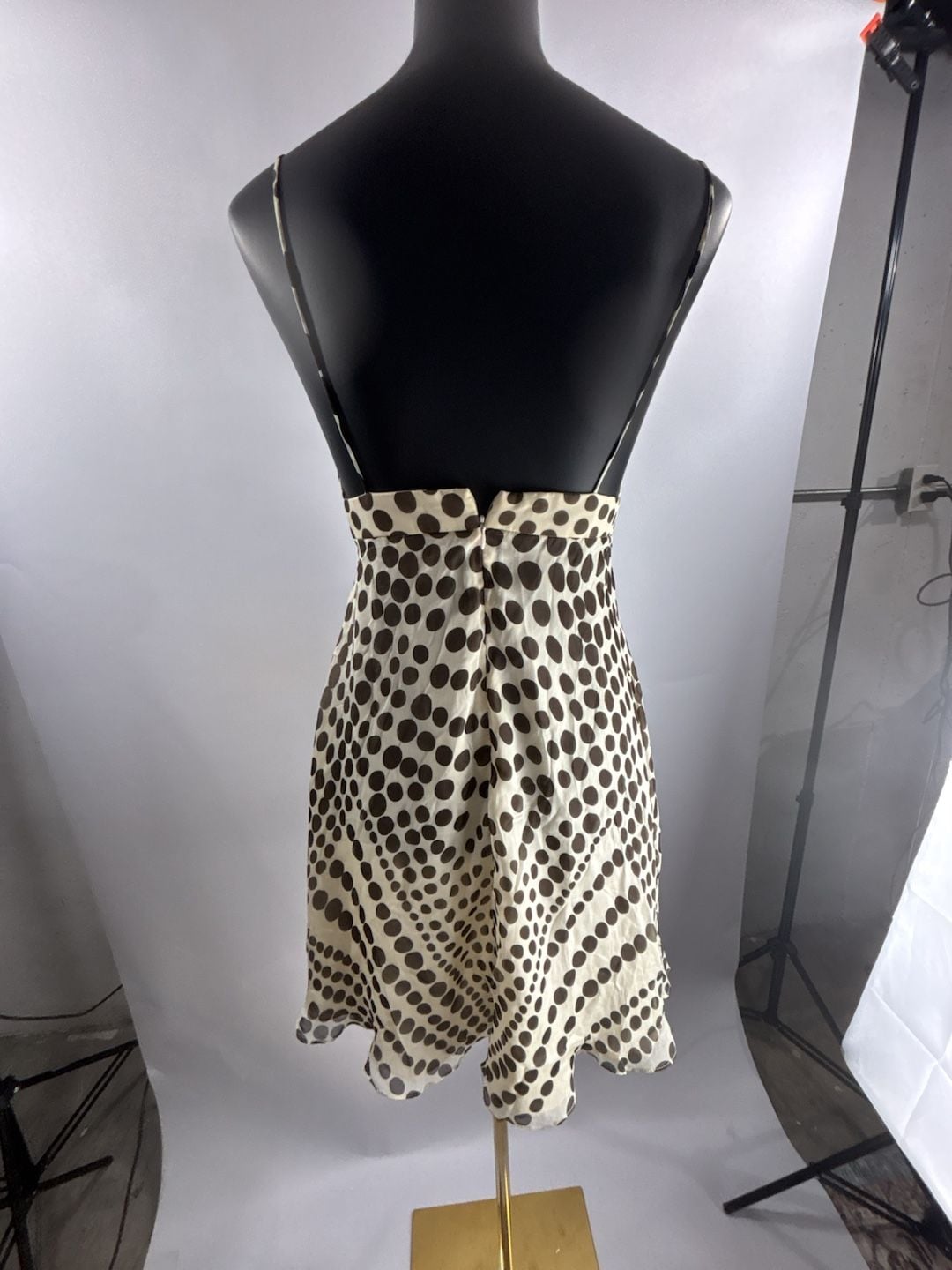 Milly Silk Dress Size 2 Polka Dot Slip Dress 5