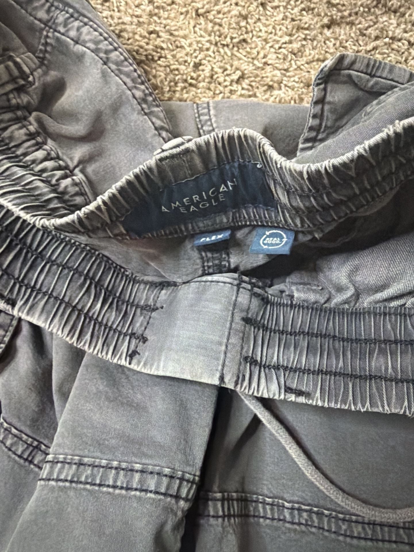 American Eagle Flex Cargo Jogger Pants Gray 3