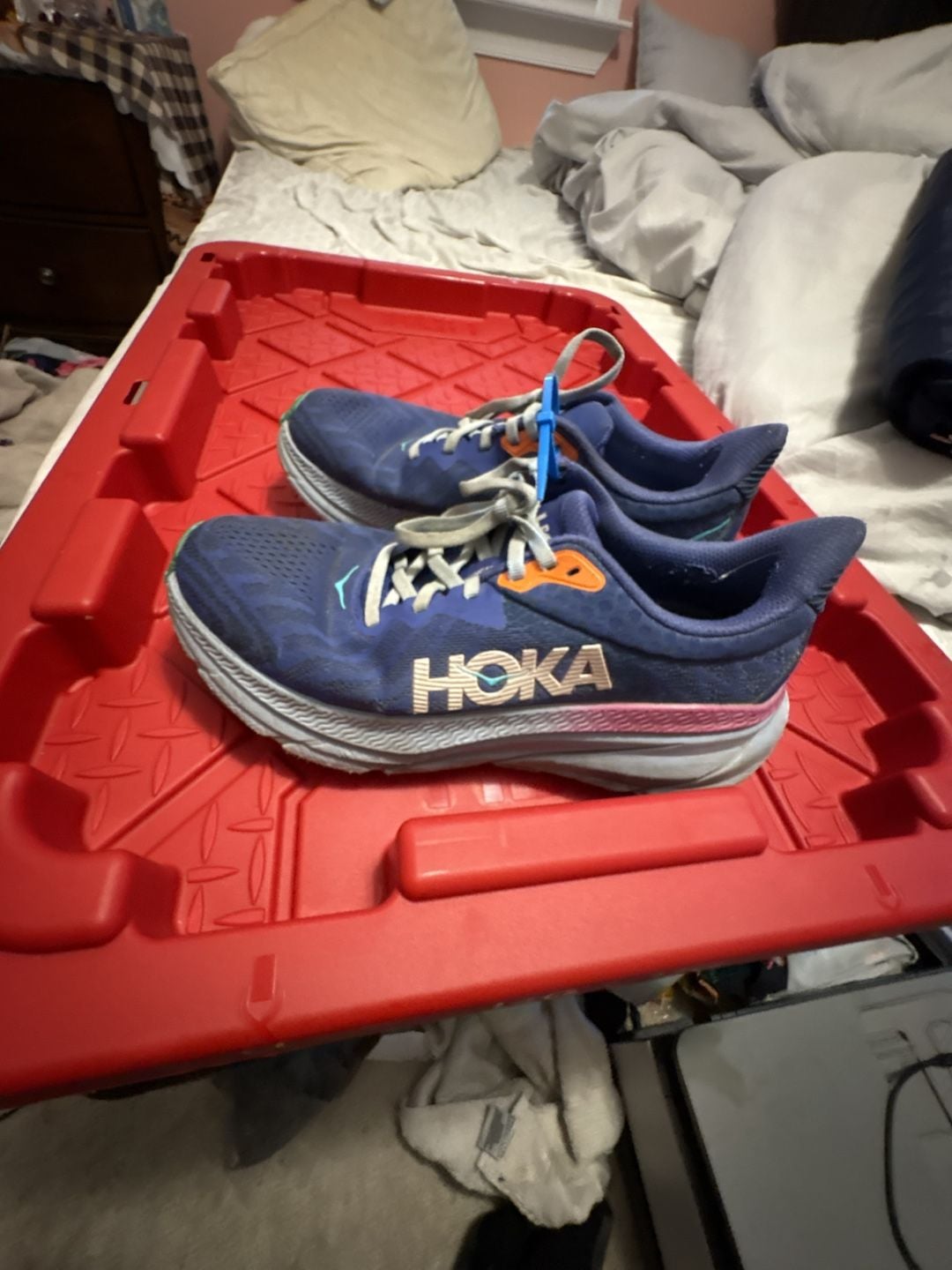 HOKA Challenger ATR 7 Running Shoes Blue Pink SIZE 8 2