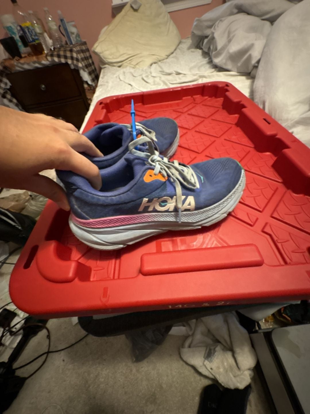 HOKA Challenger ATR 7 Running Shoes Blue Pink SIZE 8 3