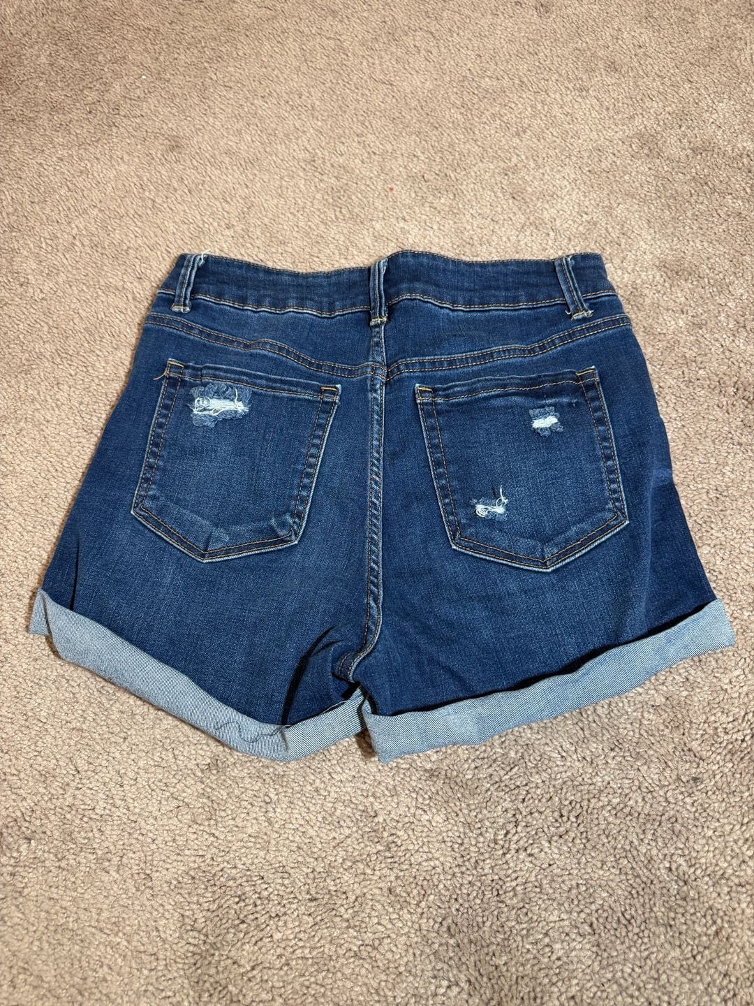Wax Jean Distressed Denim Shorts Size M )0032) 2