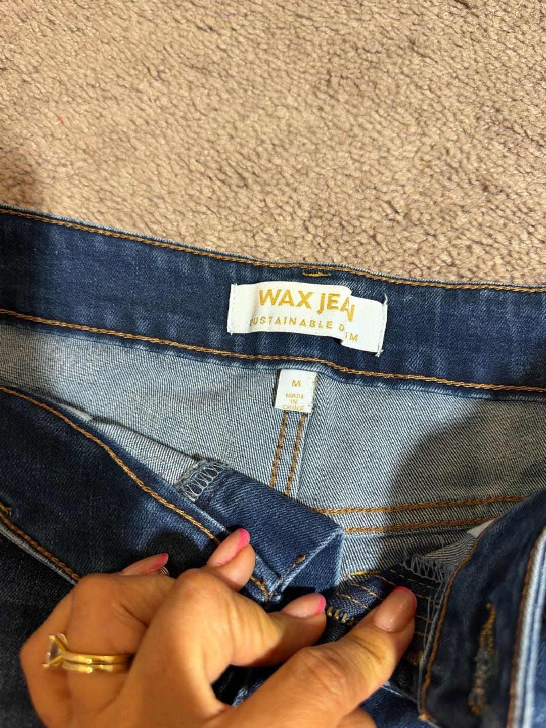 Wax Jean Distressed Denim Shorts Size M )0032) 3