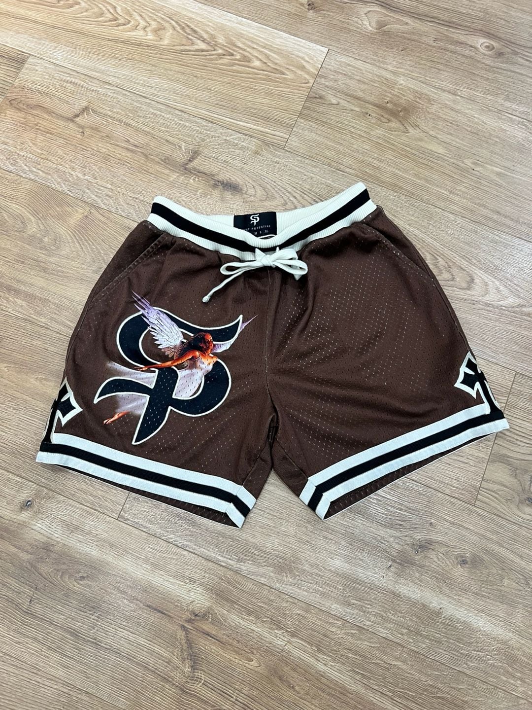 Saint Potential Mocha League Shorts Size XS Brown Mesh Streetwear 2