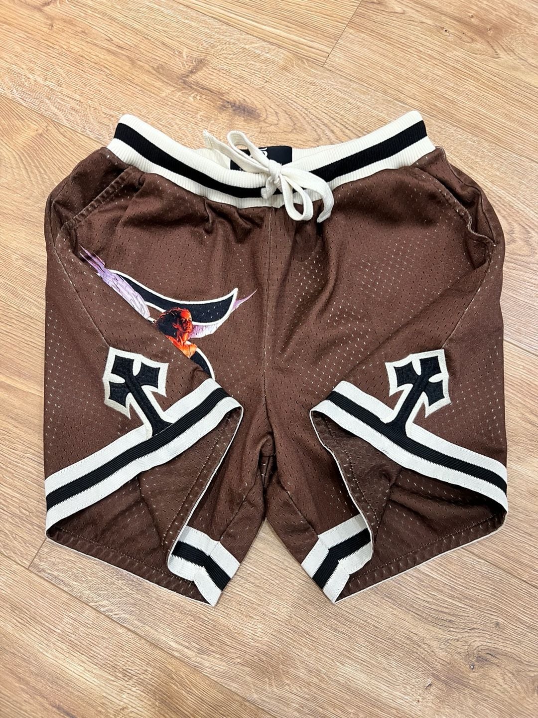 Saint Potential Mocha League Shorts Size XS Brown Mesh Streetwear 5
