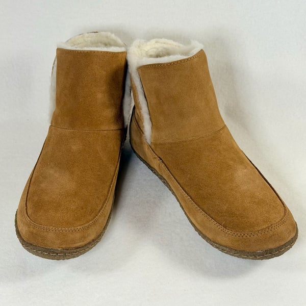 Sorel Nakiska Bootie/Boot Suede Shearling Camel Brown Women’s 8.5
