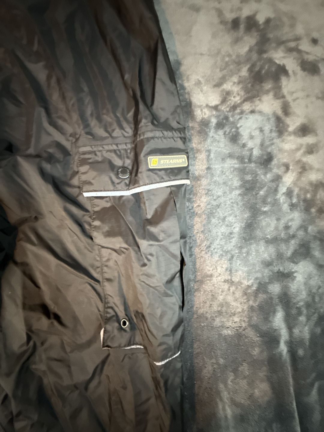 Mens Stearns Dry Wear Cargo Rain Pants Size Large Black Nylon Waterproof #78 3