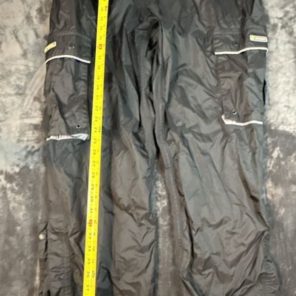Mens Stearns Dry Wear Cargo Rain Pants Size Large Black Nylon Waterproof #78