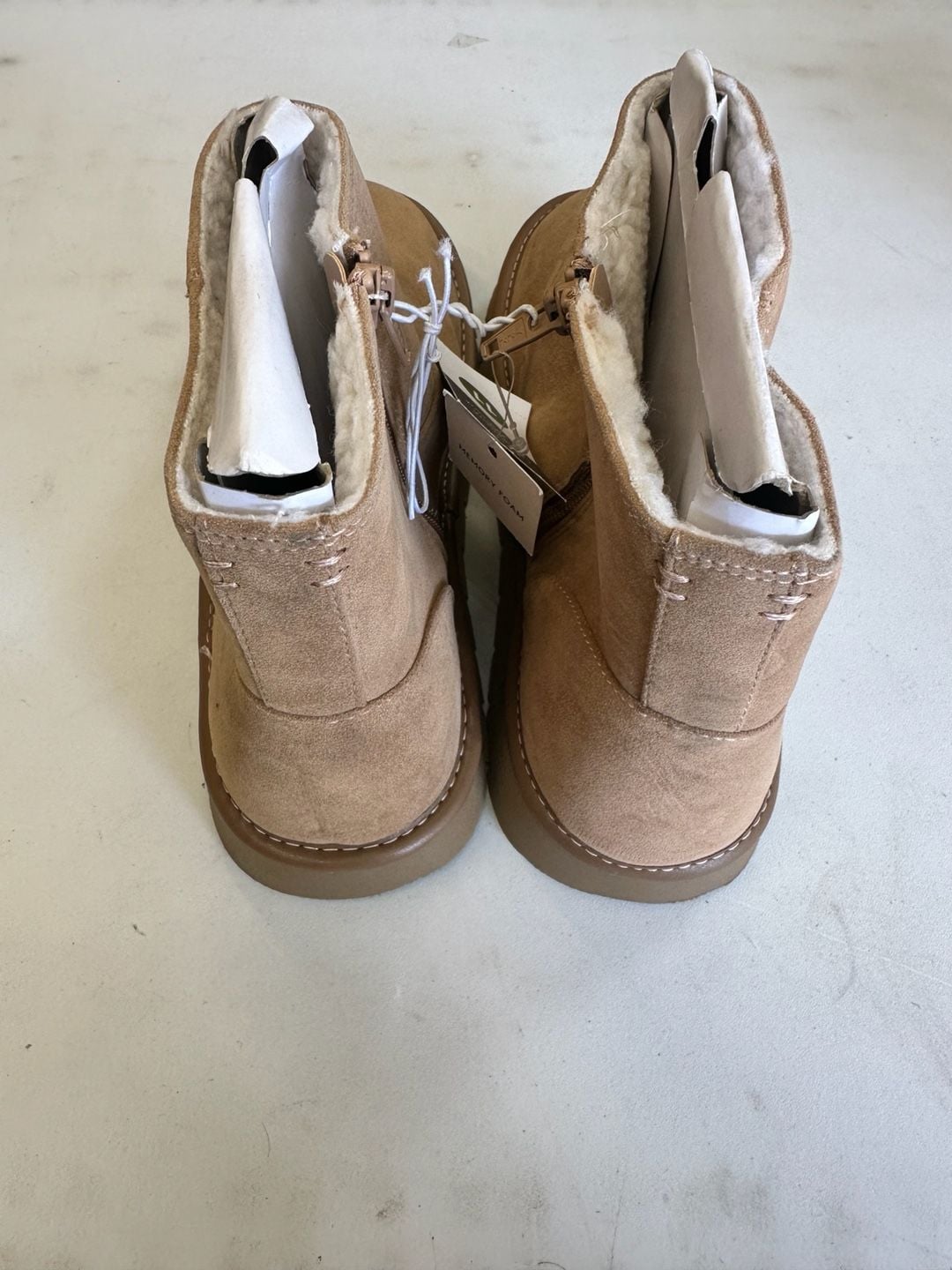 Universal Thread May Boots Size 11 Tan Suede Ankle Booties 4