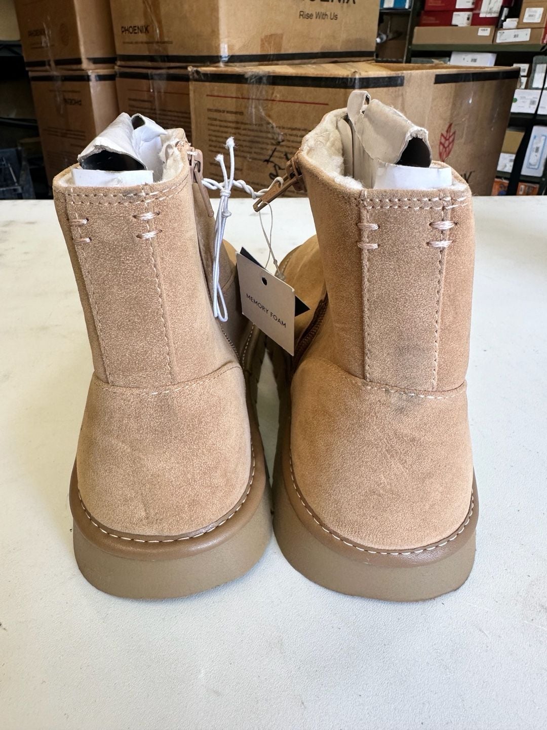 Universal Thread May Boots Size 11 Tan Suede Ankle Booties 5