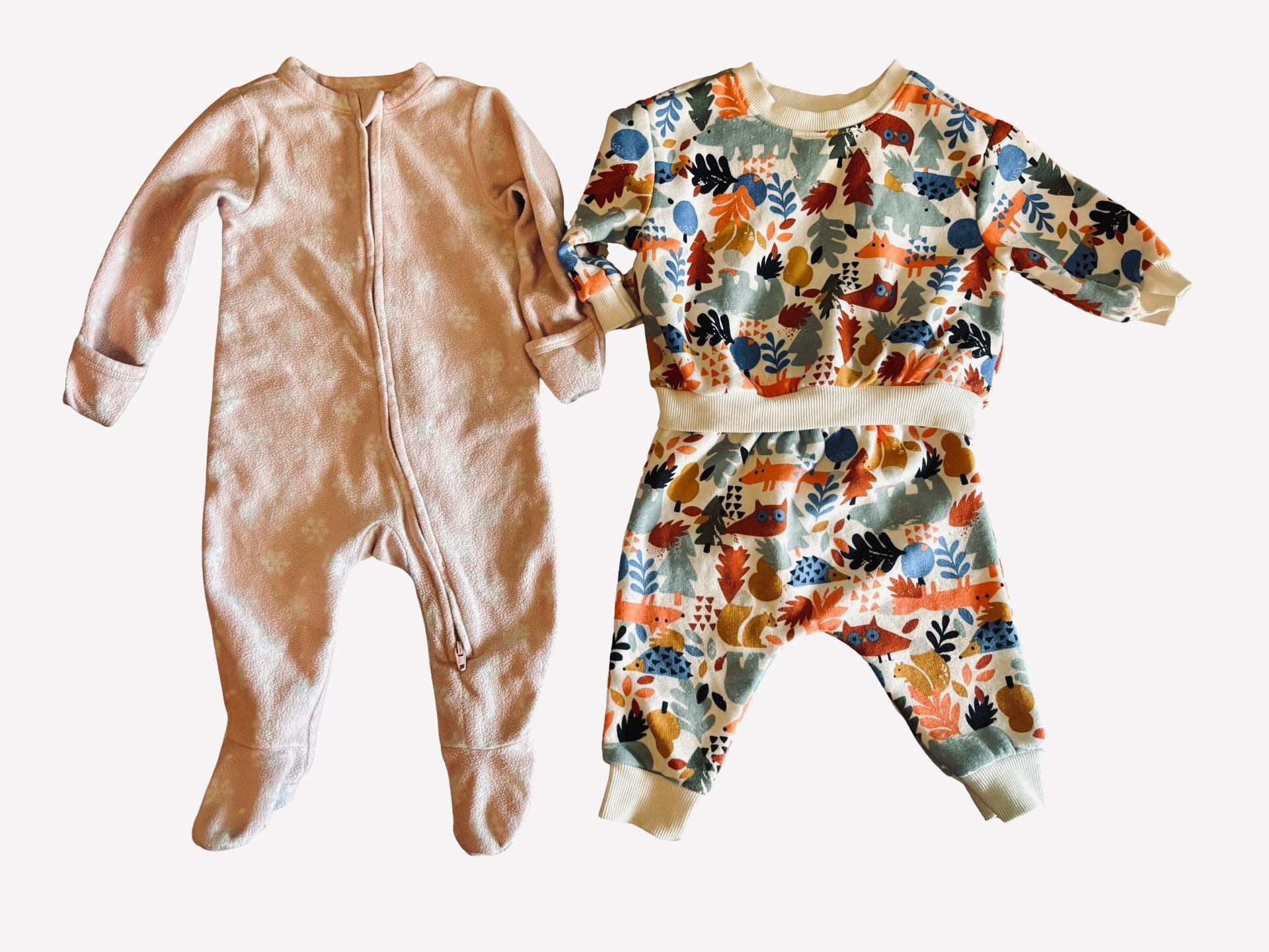 Old Navy Forest Animal Sweatshirt Set Size 3-6 M Multi 1