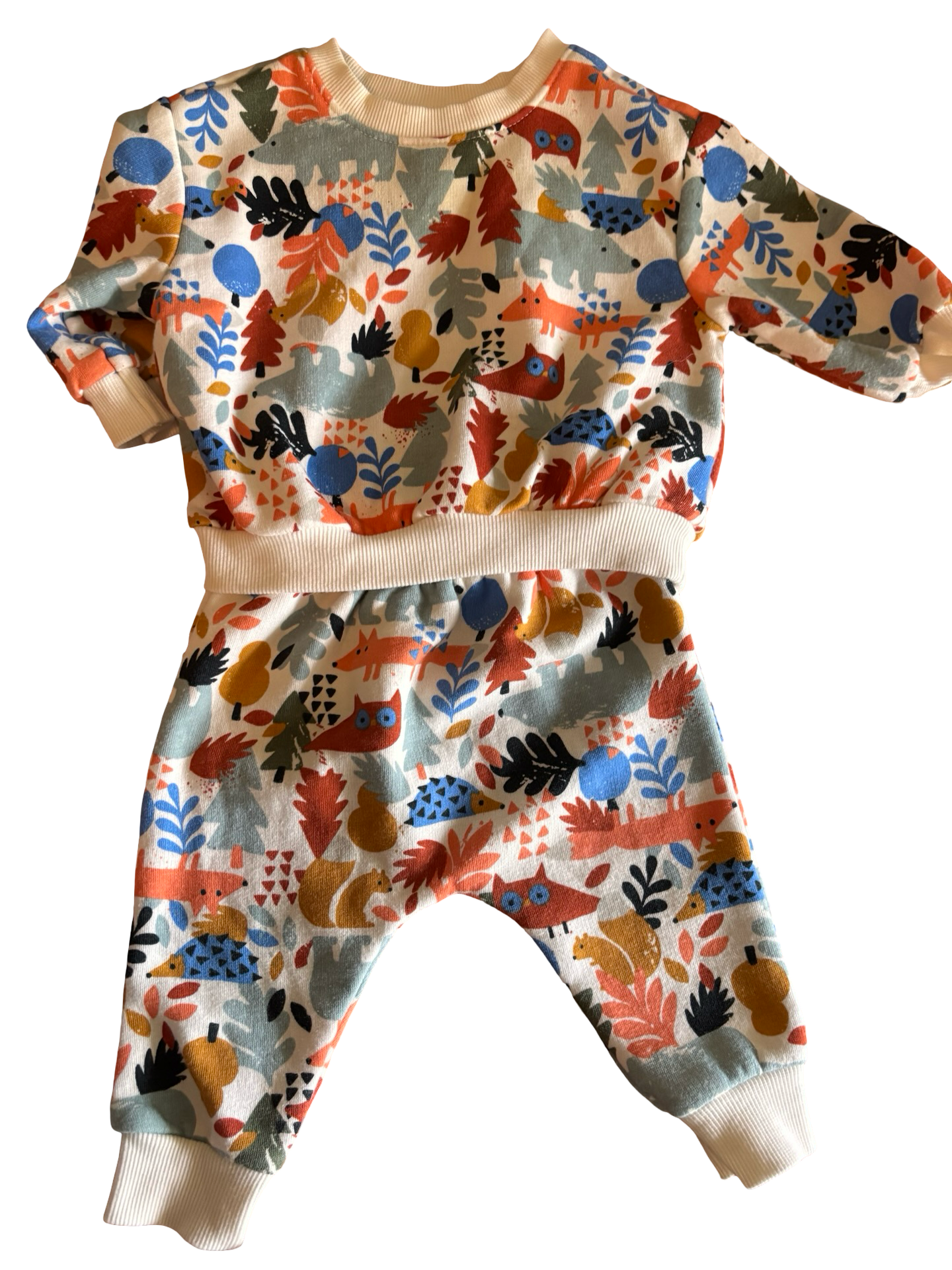 Old Navy Forest Animal Sweatshirt Set Size 3-6 M Multi 2