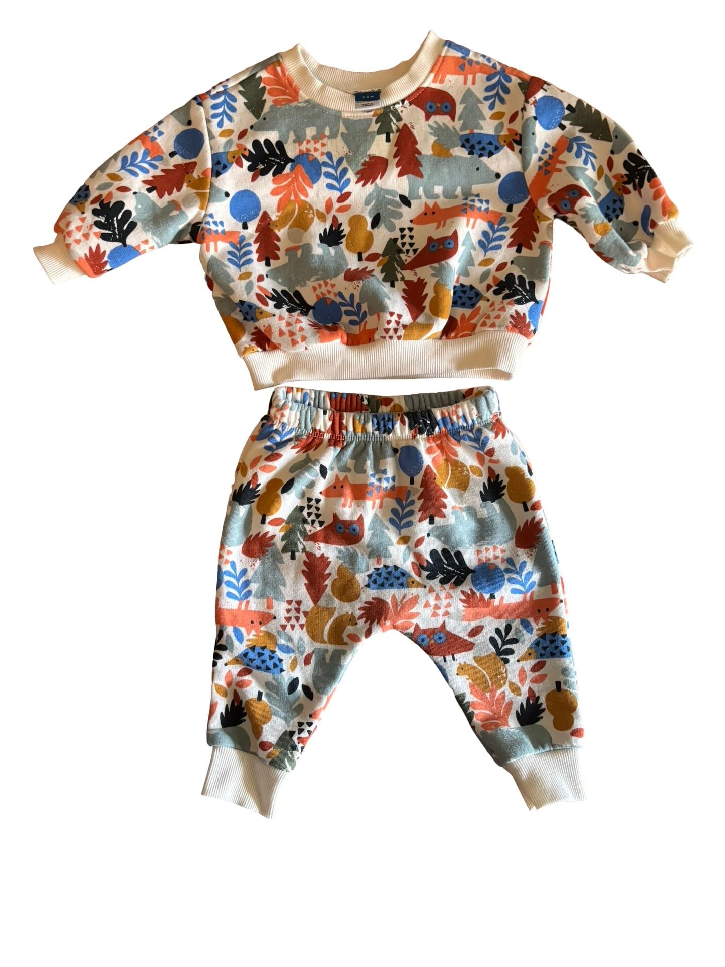 Old Navy Forest Animal Sweatshirt Set Size 3-6 M Multi 5