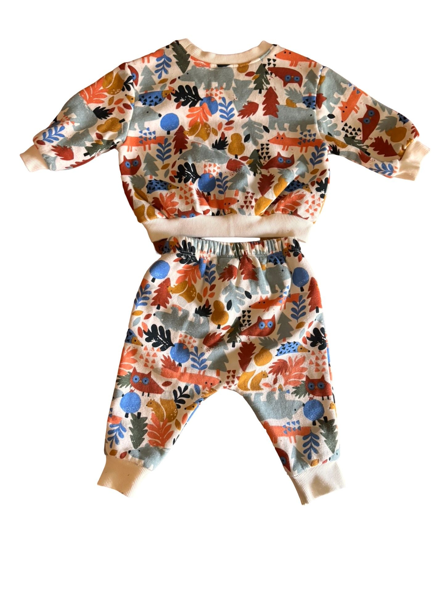 Old Navy Forest Animal Sweatshirt Set Size 3-6 M Multi 6