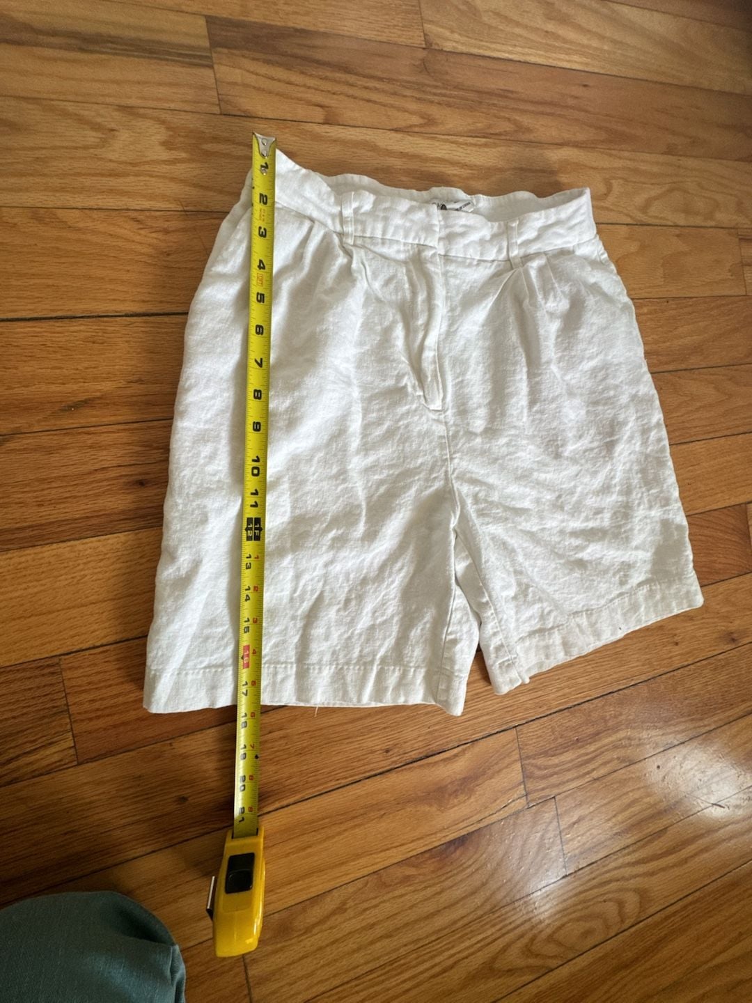 Rachel Zoe Shorts Size 4 White Linen Pleated Casual Euro Summer Coastal Beach 7
