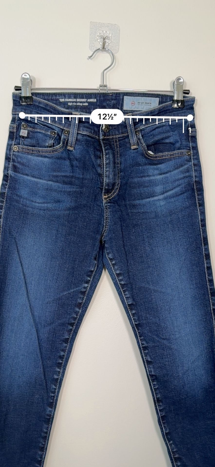 AG Adriano Goldschmied The Farrah Skinny Ankle Jeans Size 25R 8