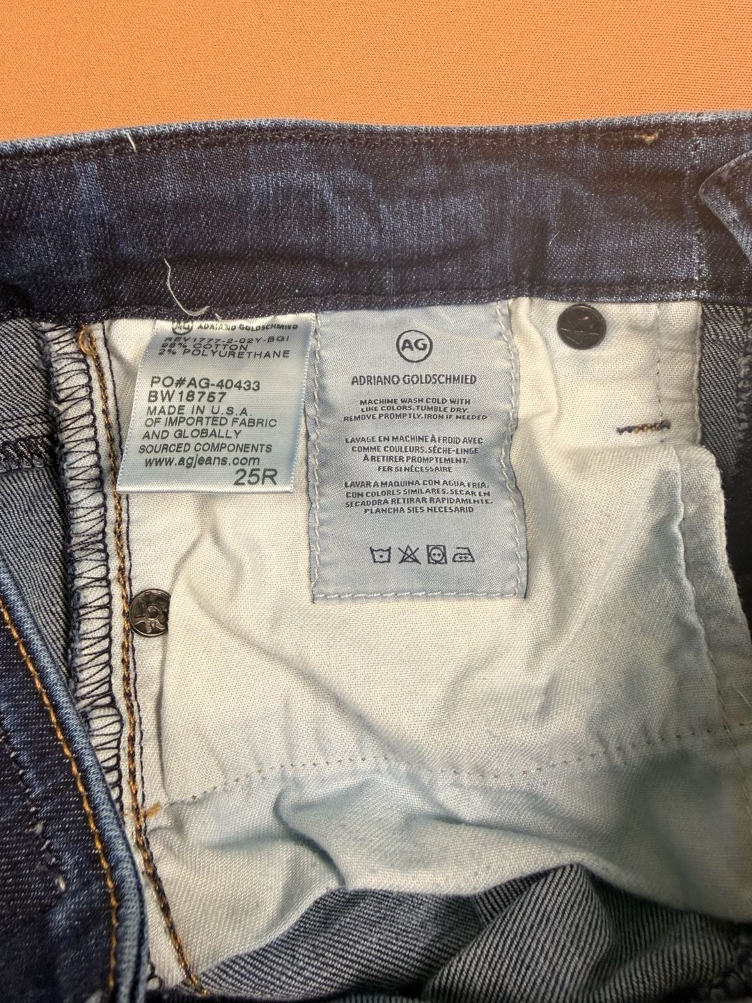 AG Adriano Goldschmied The Farrah Skinny Ankle Jeans Size 25R 13