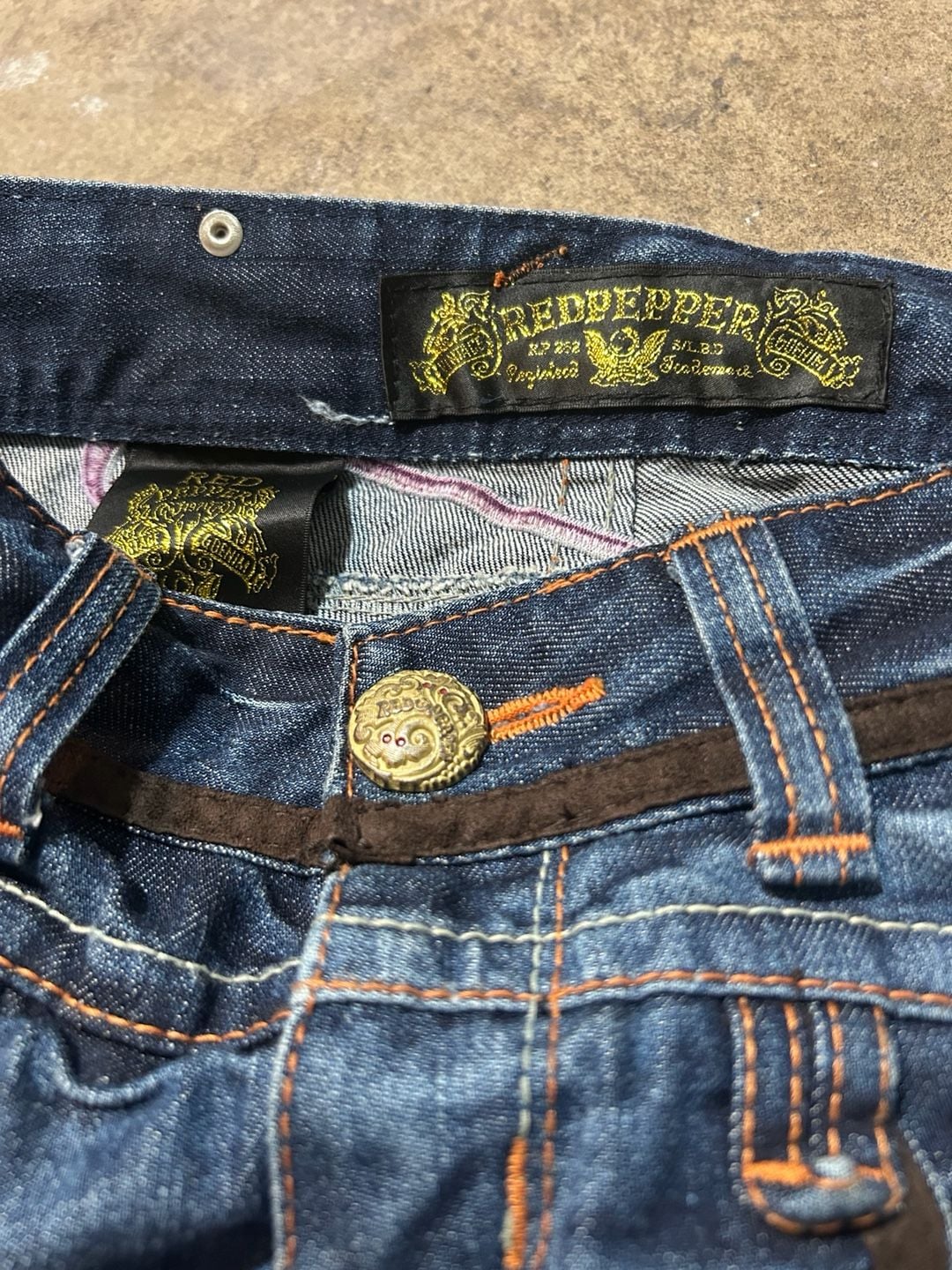 Vintage Embroidered Red Pepper Flared Denim 6