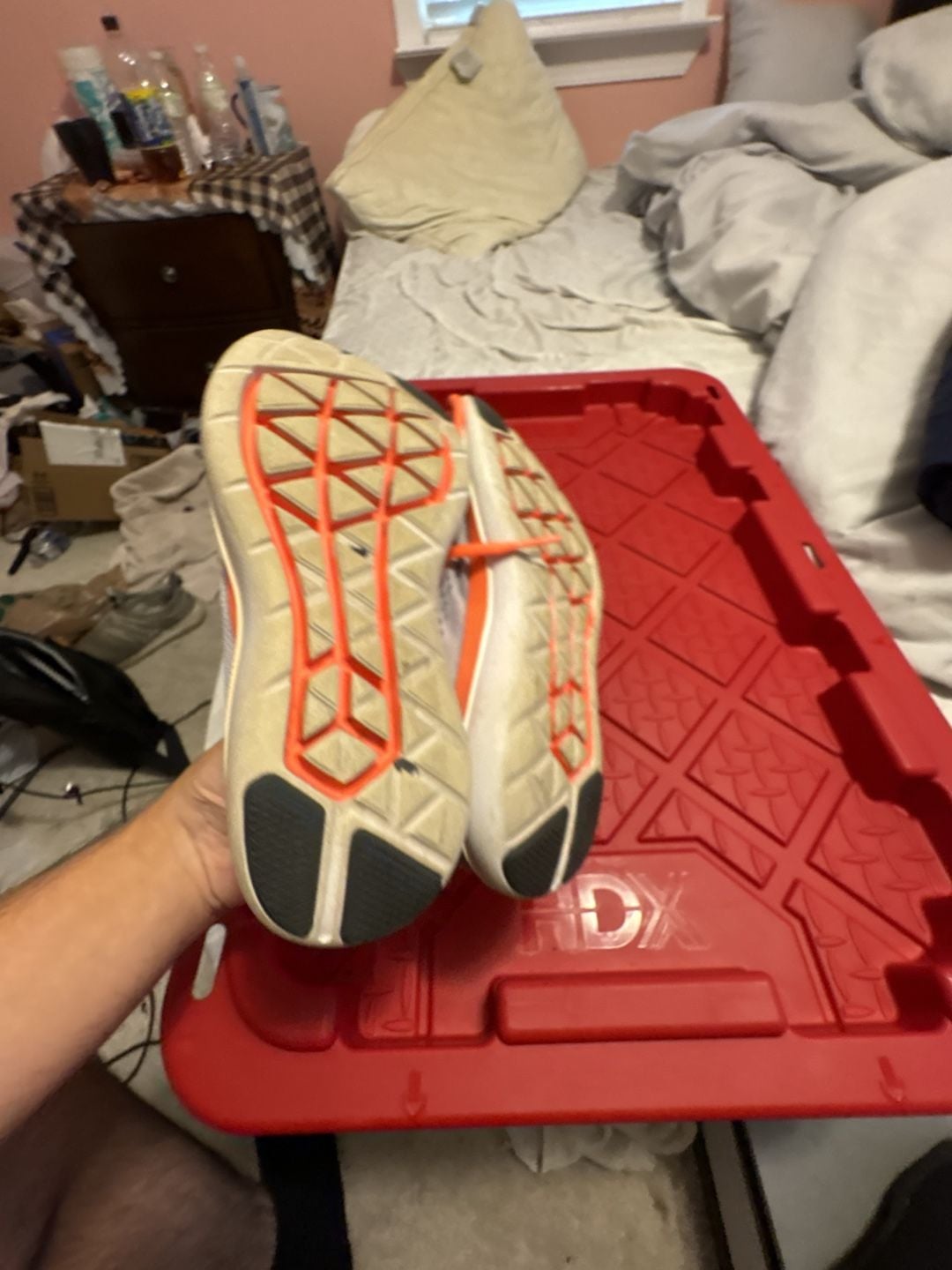 Nike Flex 2016 Run Size 9 Gray Orange Running Shoes 4