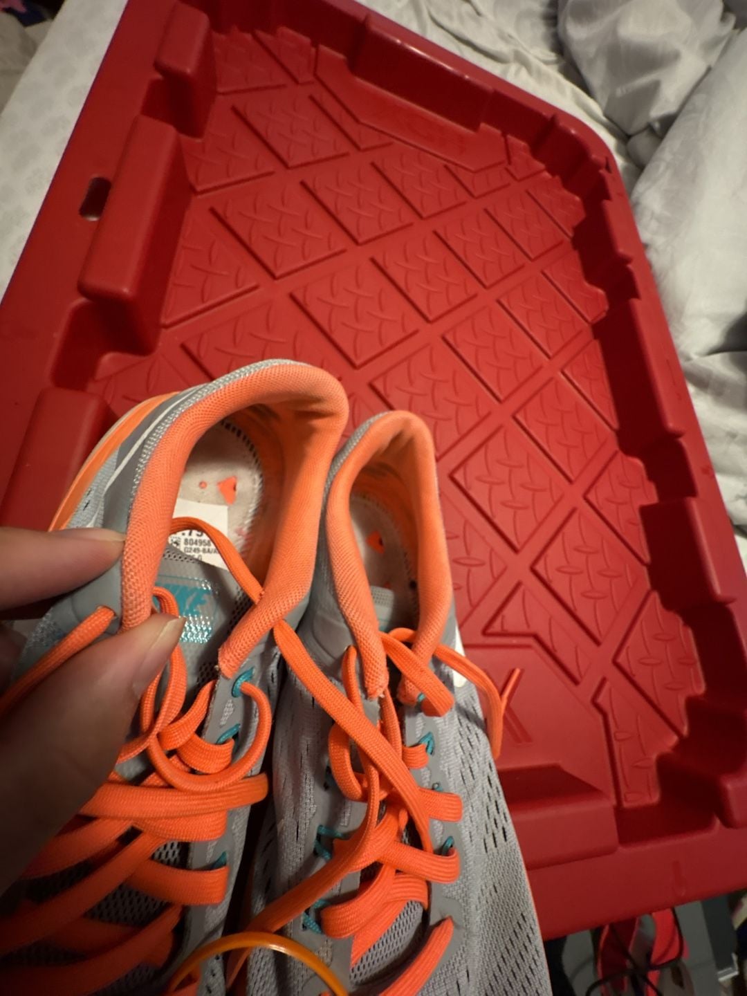 Nike Flex 2016 Run Size 9 Gray Orange Running Shoes 5