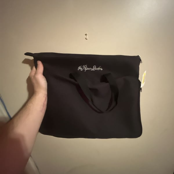 The Paper Studio Black Scrapbook Supply Tote Bag