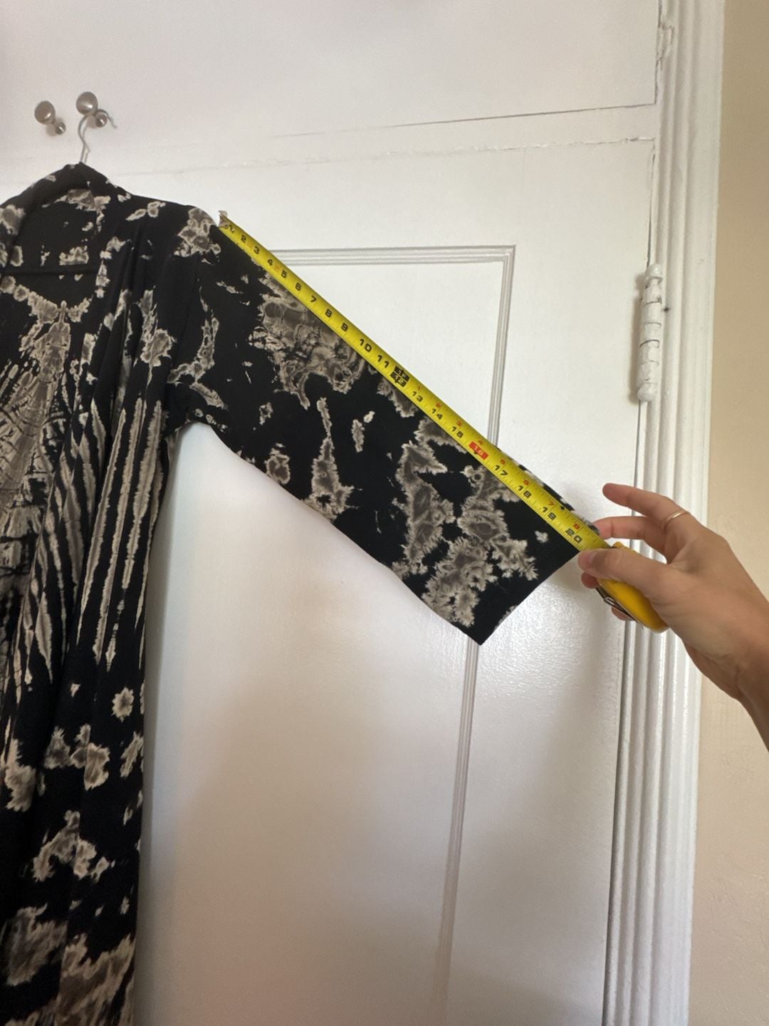 Hand-Sewn Tie-dye Black & Beige Kimono | Dark Grunge Fairycore Boho Whimsigoth OS  7