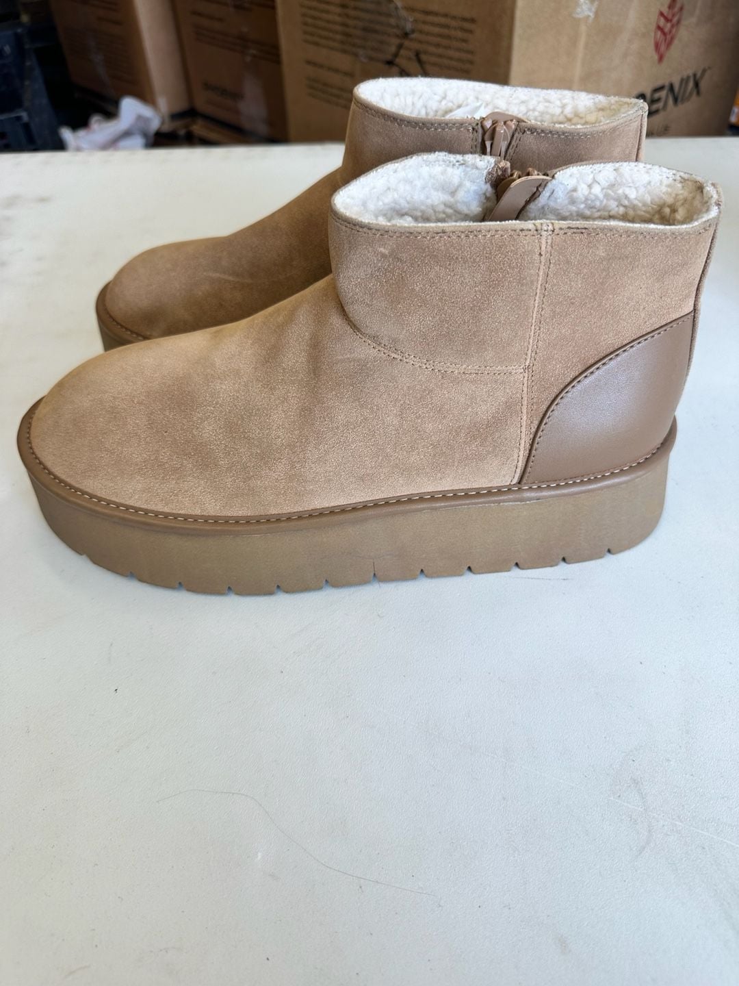 Wild Fable Missy Platform Boots Size 10 Tan 4