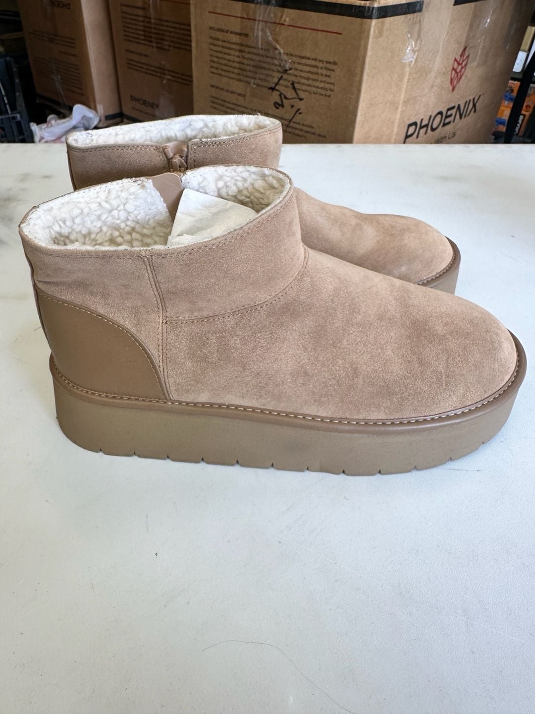 Wild Fable Missy Platform Boots Size 10 Tan 6