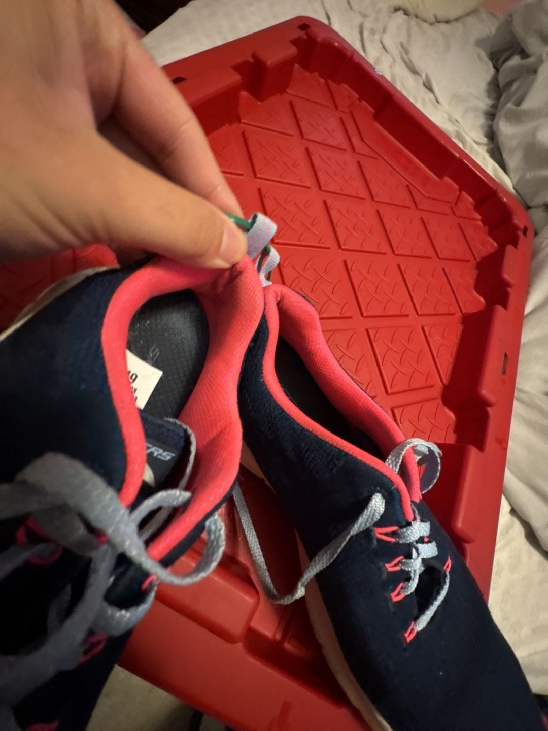Skechers Arch Fit Comfy Wave Navy Hot Pink Sneakers 4