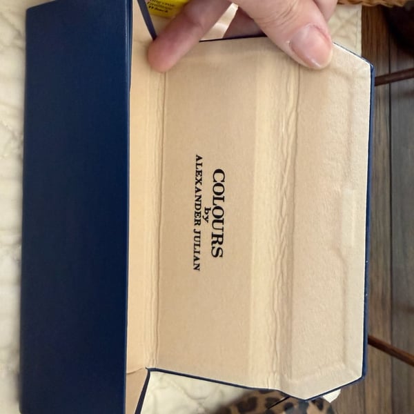 Colours by Alexander Julian Eyeglass Case Blue Hard Shell