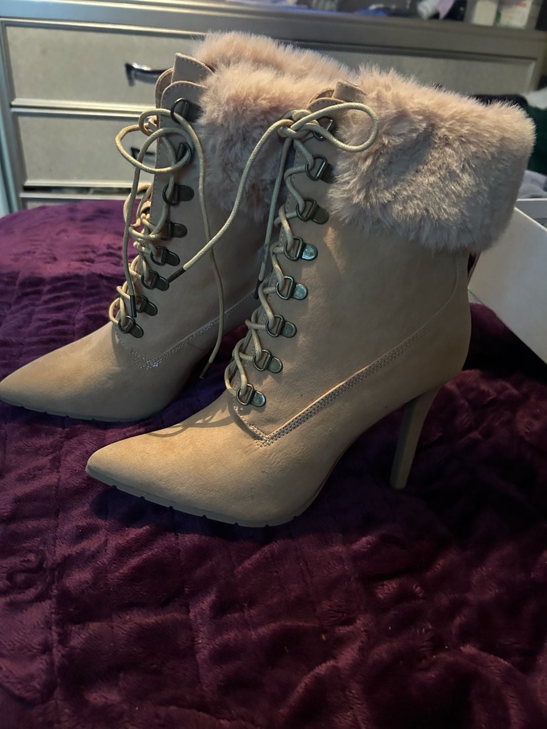 Qupid Scorpio-05 Faux Suede Stiletto Boot 2