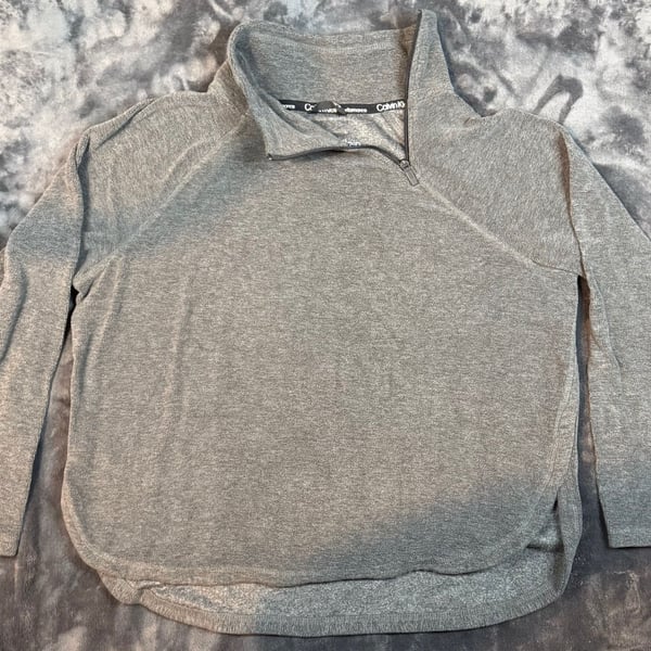 Men’s Calvin Klein Performance Fleece Pullover XL Gray Half Zip Sweatshirt #79
