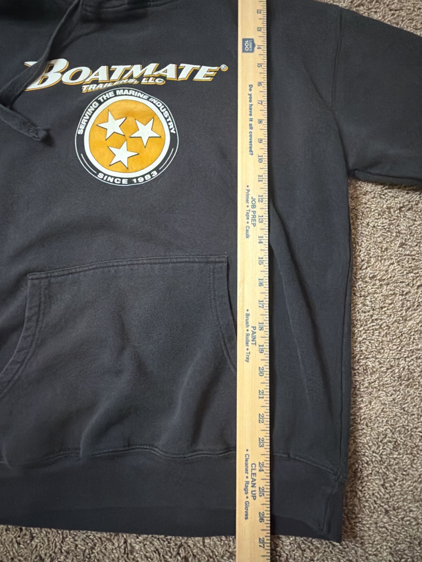Cotton Heritage Boatmate Trailers Hoodie Size L Black Pullover 6