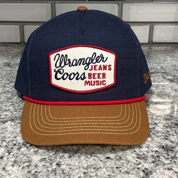 Wrangler x Coors Rope Cap Navy Brown Snapback