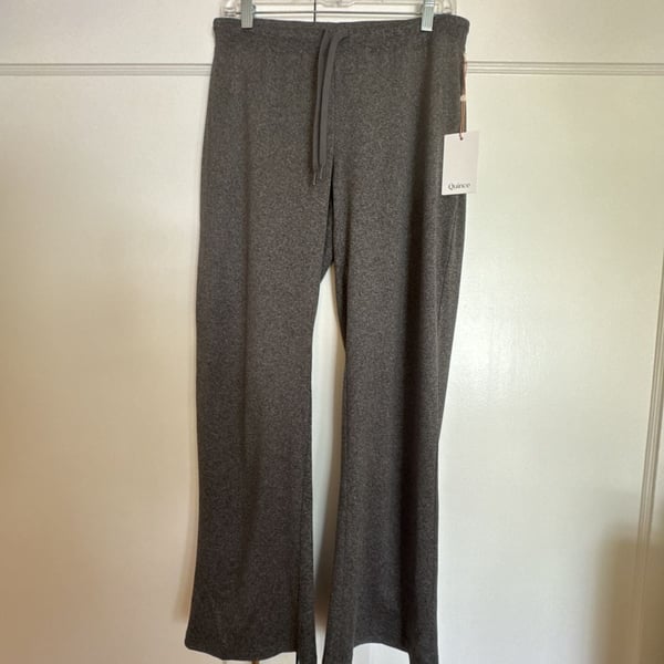 Quince Flowknit Wide Leg Pants S Gray Heather | NWT | Lounge Travel Athleisure