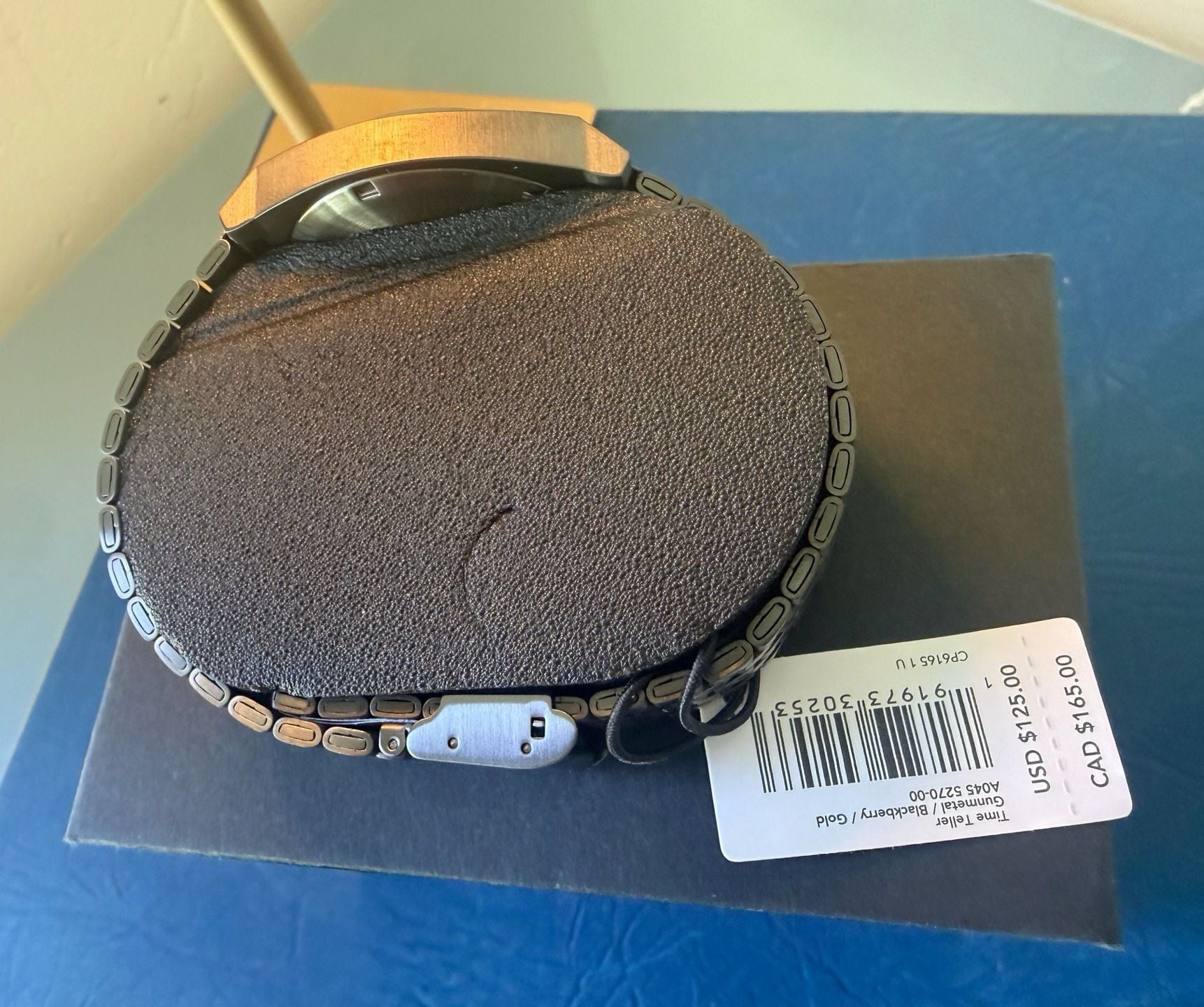 Nixon Time Teller Watch Gunmetal Blackberry Gold 4