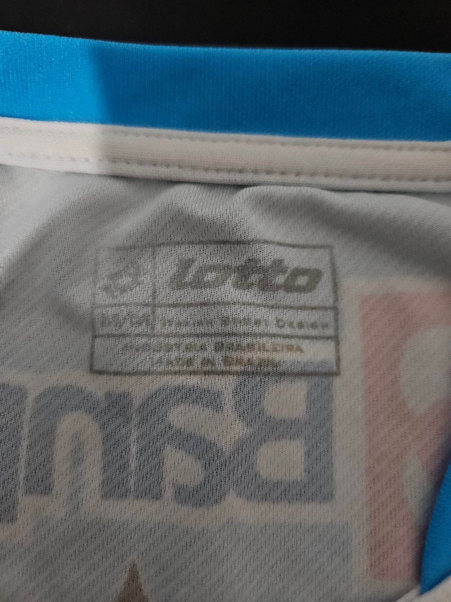 Lotto Paysandu Brazil PSC Soccer Jersey Sz M Blue White Striped Yamada BigBen 7