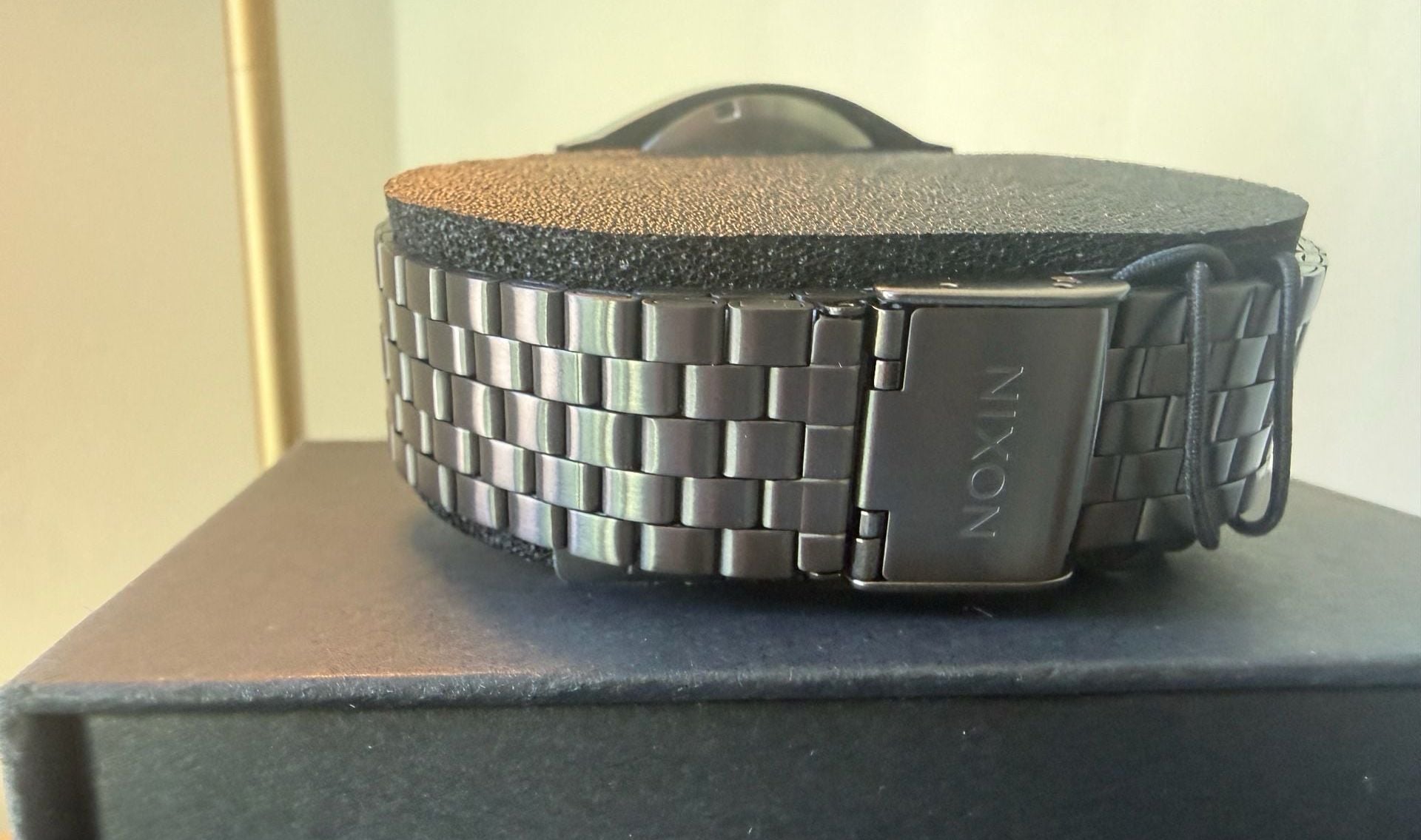 Nixon Time Teller Watch Gunmetal Blackberry Gold 7