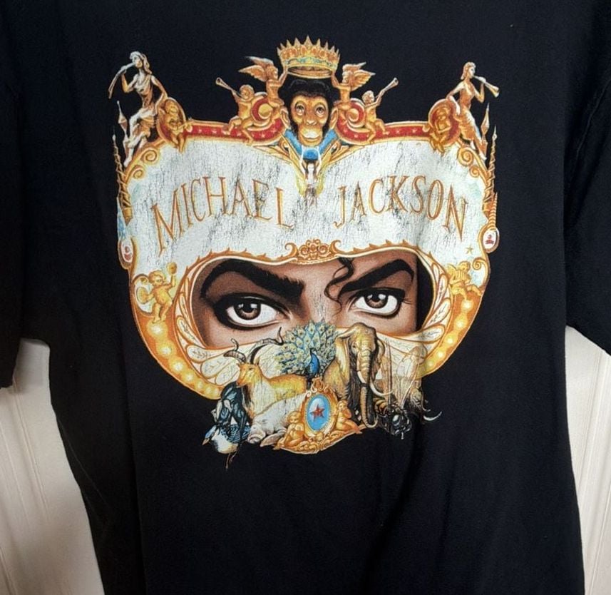 Michael Jackson Dangerous World Tour T-Shirt Black XL 2