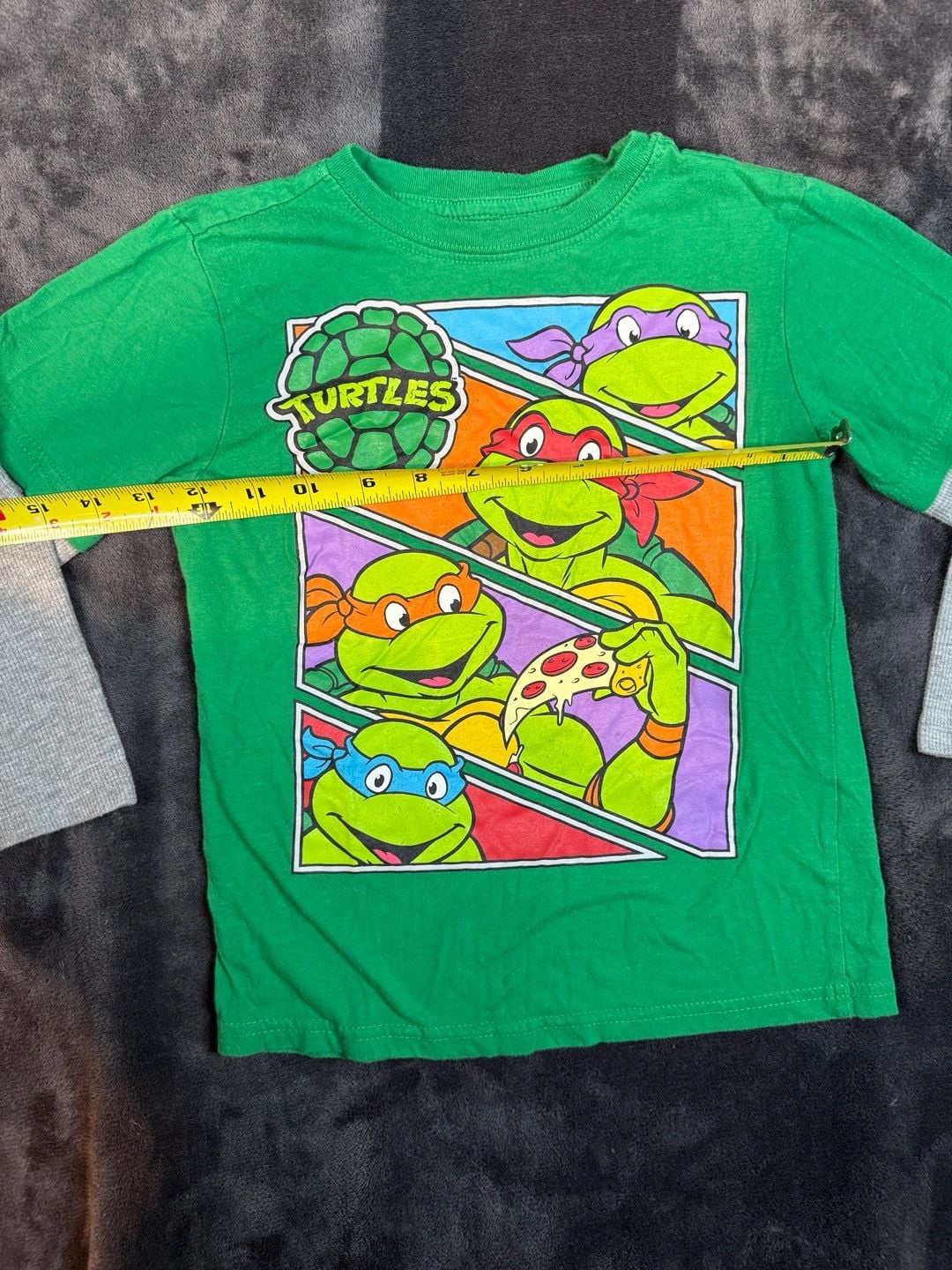 Kids Teenage Mutant Ninja Turtles Long Sleeve Graphic T-Shirt Green Size 5T #80 3