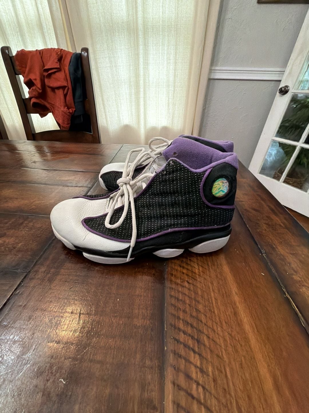Nike Air Jordan 13 Retro GS Size 7 Black Violet Teal 4