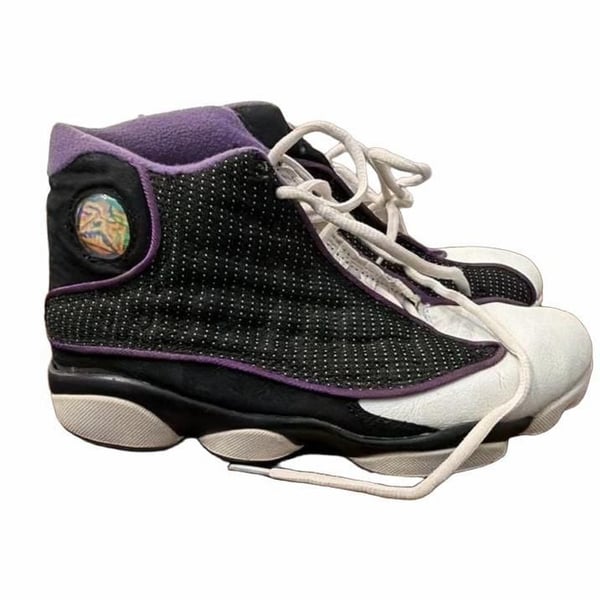 Nike Air Jordan 13 Retro GS Size 7 Black Violet Teal